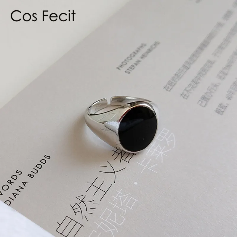 Женское Винтажное кольцо CosFecit из стерлингового серебра 925 пробы с большим камнем