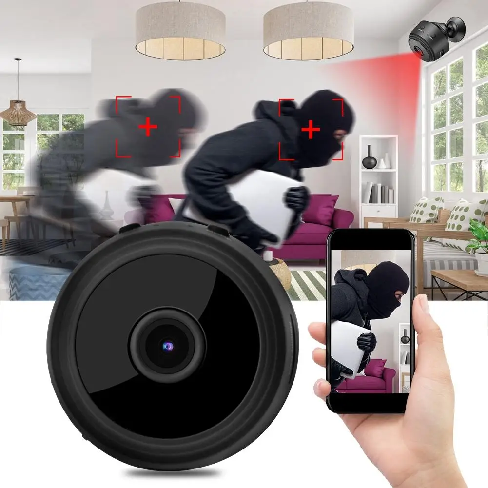 Горячая HD 1080P Мини Wifi ночного видения инфракрасная микро камера беспроводная веб