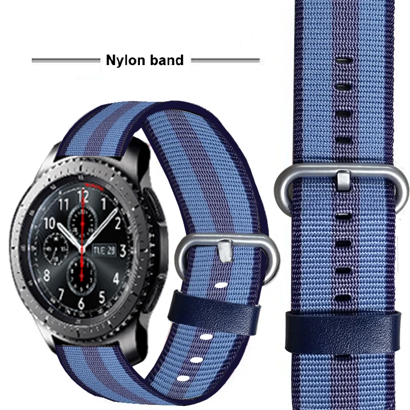 Новинка 20-22 мм нейлоновый ремешок для часов Samsung Galaxy Watch 42 46 Gear S3 Classic Frontier S2 Huami amazfit