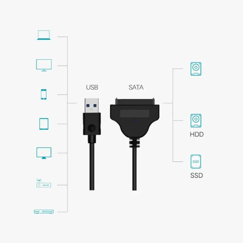 Высокоскоростной адаптер USB 3 0 на SATA 6 Гбит/с поддержка 2 5 дюймового внешнего SSD HDD