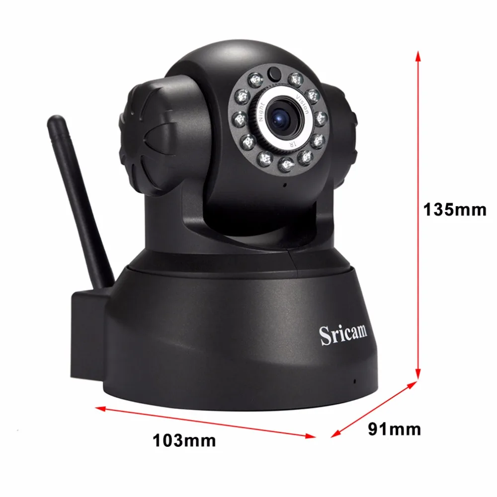 Sricam SP012 IP Camera Wifi Video Surveillance 720P Onvif P2P Phone Remote 1.0MP Home Security Wireless Black | Безопасность и