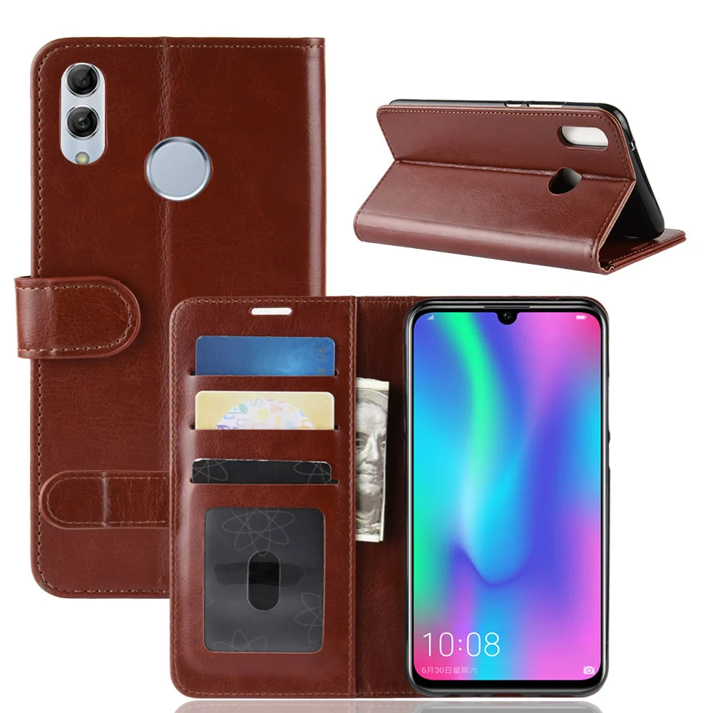 Кожаный чехол бумажник с подставкой для huawei Y6 2019 Y7 Pro Enjoy 9 Nova 4 P Smart honor 10 lite 50 шт./лот