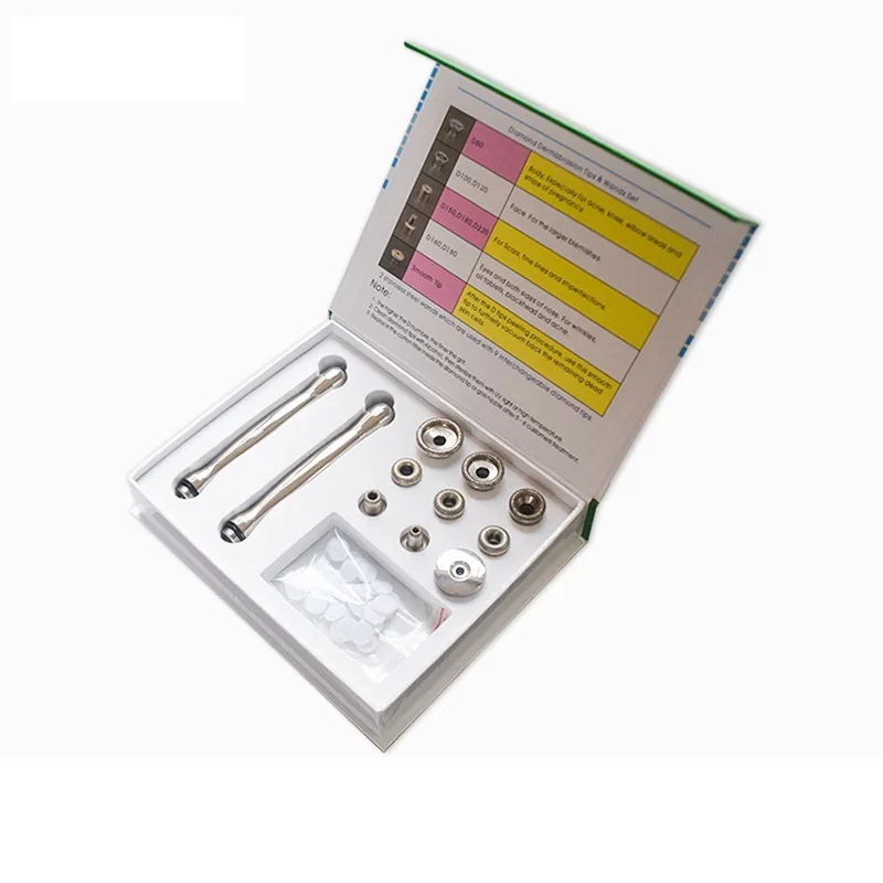 

New Diamond Microdermabrasion Dermabrasion Accessories Skin Diamond Peeling Care Tool Kit Sets( 9 Tips 2 Wands Diamond Wands)