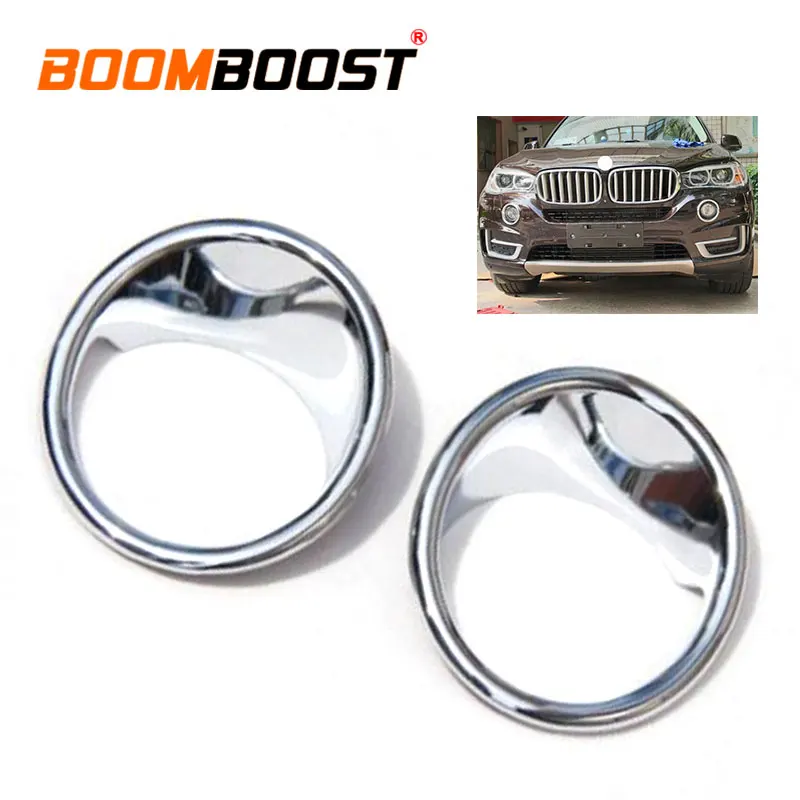 Car Stylings For BMW X5 F15 2014 2015 2pcs ABS Chrome Front Fog Light Lamp Cover Trim Headlight Decor Moudings Strip | Автомобили и