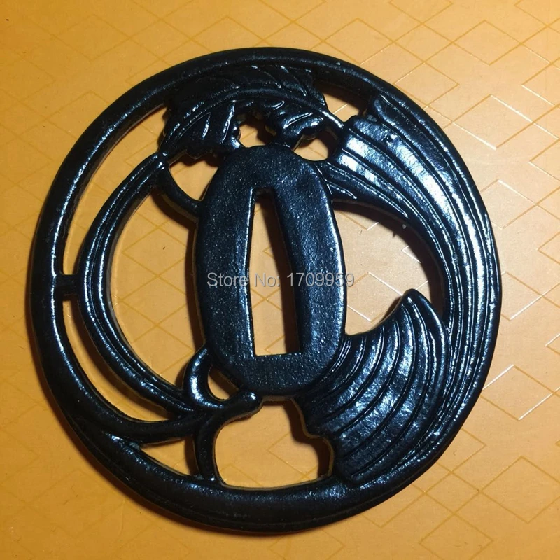 Чудесная железная защита Tsuba для японской самурайский меч катана Guard Wakizashi