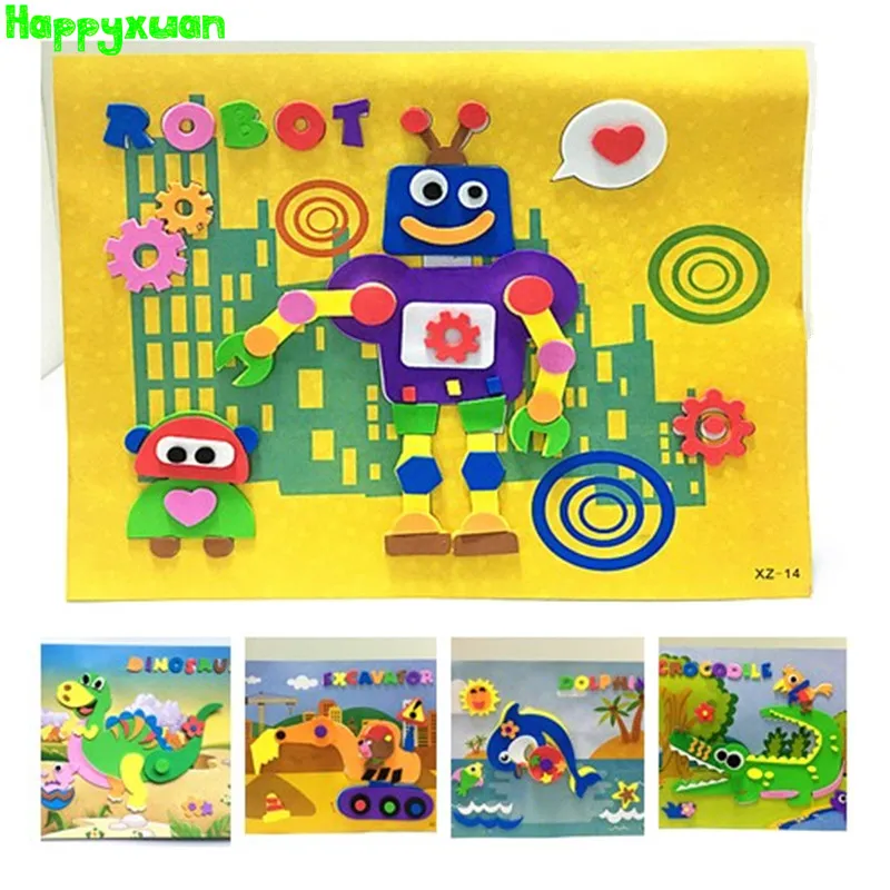 Happyxuan 10 снимков 3D ЕВА стикеры Рюкзак Для садика DIY ручной работы игрушки поделки