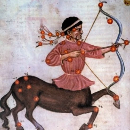 Sagittarius or Archer Signs of the Zodiac by artist unknown (from Atlas Celeste De Strabov) Poster Print (24 x 36) | Дом и сад