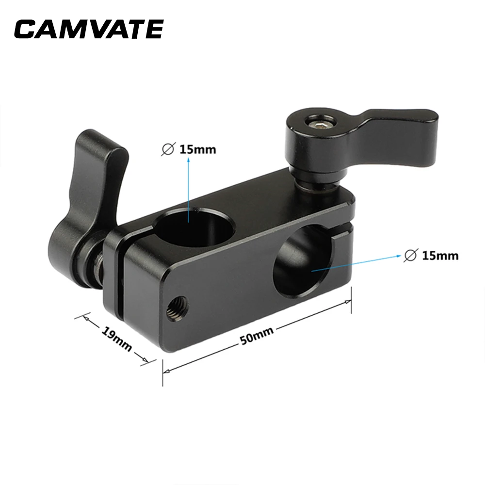 CAMVATE 90-Degree Rod Rig Adapter Clamp(черный, 2-Pack) C1777