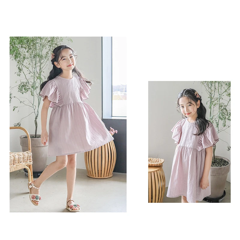 Шифоновое платье в китайском стиле для девочек возрастом 6 - 14 лет с коротким
