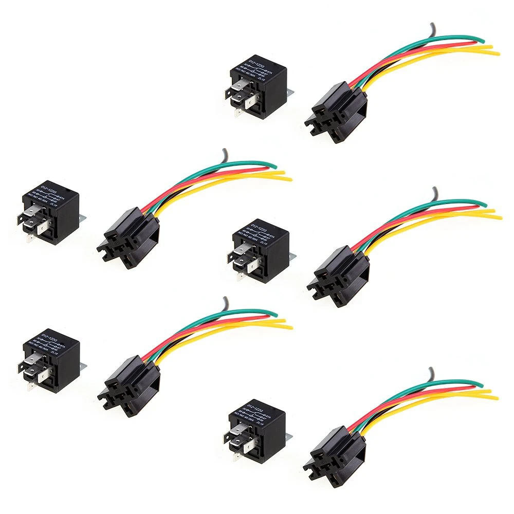 5 ретранслятор реле Pin12V 30/40a + кабельный разъем для автомобиля | Мобильные телефоны