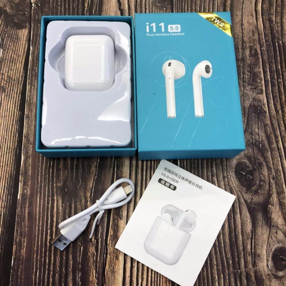 Беспроводная гарнитура i11 Bluetooth Tws 5 0 зарядка сенсорный бинауральный спортивный