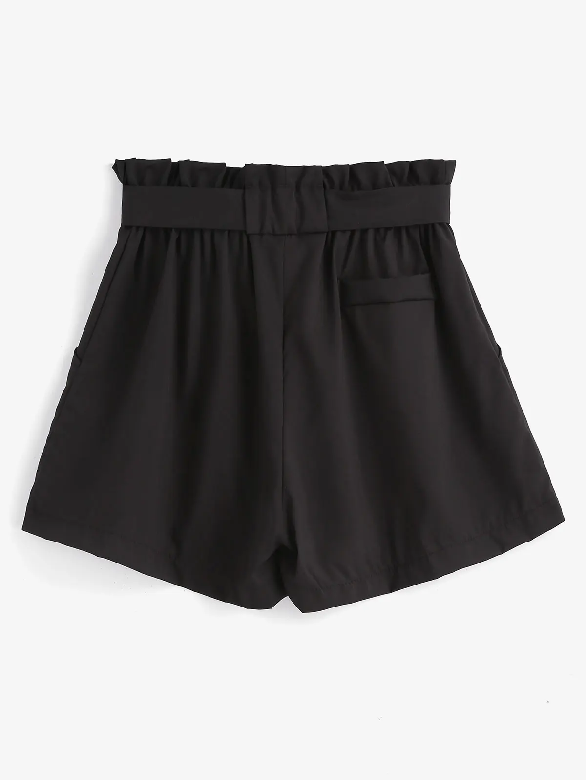 ZAFUL Обычные оборками шорты с поясом для женщин Повседневная летняя пляжная