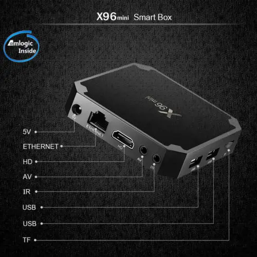 Смарт ТВ коробка X96 мини X96-W S905W Мини Android 7 1 4K Гб + 8 ГБ/2 ГБ 16 четырехъядерный WiFi IPTV