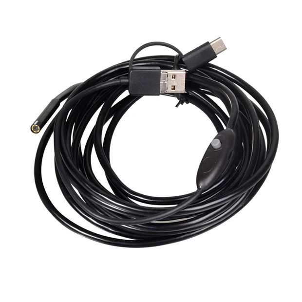 Водонепроницаемый Бороскоп DANIU 3 в 1 5 мм 6 светодиодов Android USB Type C камера для