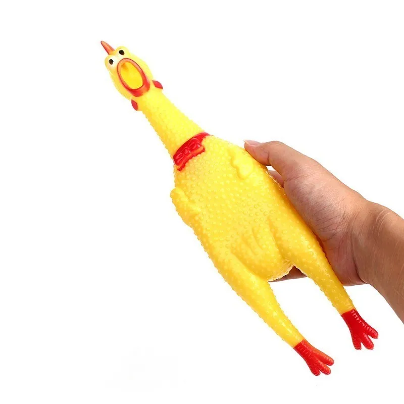 Кричащая резиновая курица игрушка для собаки сжимаемые звуковые интерактивные