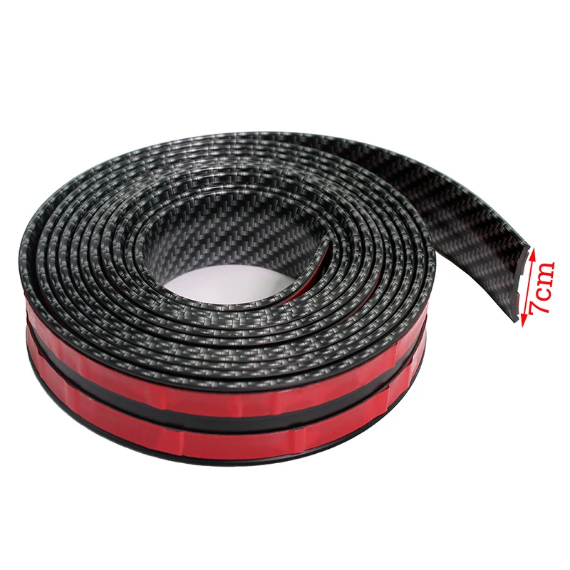 2M*70MM Carbon Fiber Car Moulding Trim Protector Universal Bumper Strip | Автомобили и мотоциклы