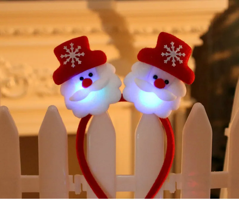 Santa Reindeer Snowman LED Headband with Lightning | Дом и сад