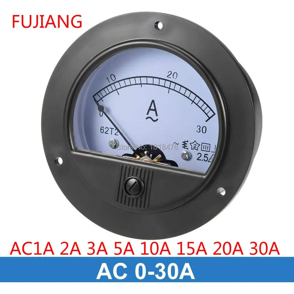 

AC 0-30A 5A 10A 15A 20A Analog Panel Ammeter Gauge Ampere Current Meter 62T2 2.5% Tolerance