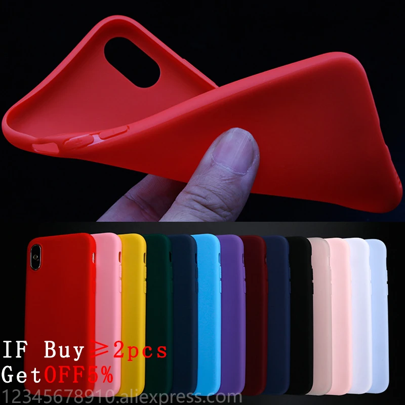 Чехол для iphone 8 Plus силиконовый чехол ТПУ ультра тонкий задний 5 5S SE 6s 6 7 X XS телефона