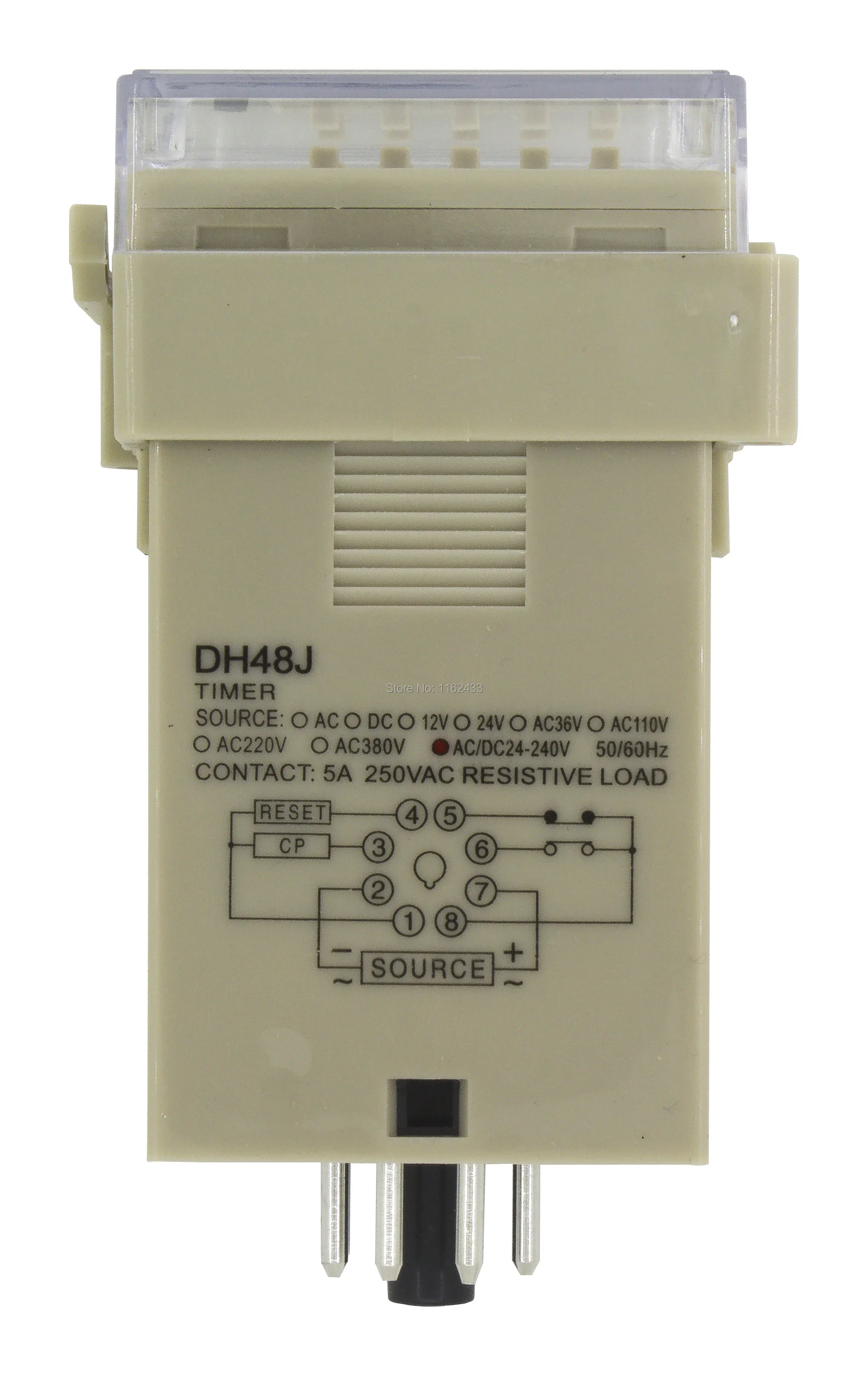 8 контактный сигнал цифровой счетчик реле DH48J серии AC 220V 110V 36V 380V AC/DC 24 240V 12V 24V|relay