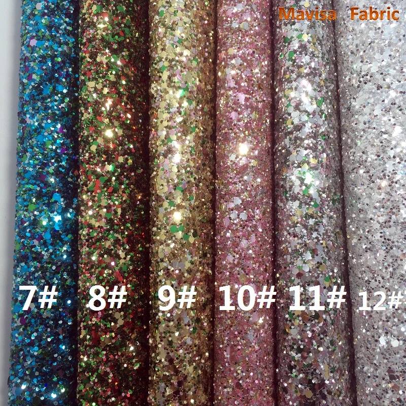 1PCS A4 SIZE 21X29cm Synthetic Leather Artificial Chunky Glitter Fabric For Bow DIY handbags shoes MK068 | Дом и сад