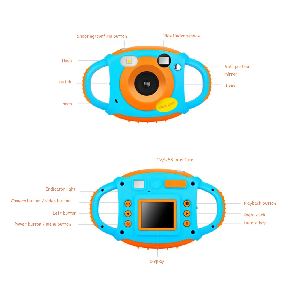 Детская видеокамера креативная Цифровая HD экшн Рождество Новый Год день