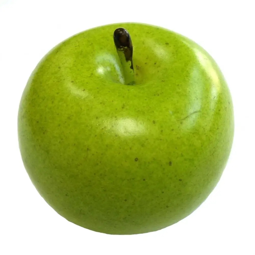 gresorth 6pcs lifelike artificial green apple faux fake apples fruit home house kitchen cabinet decoration free global shipping