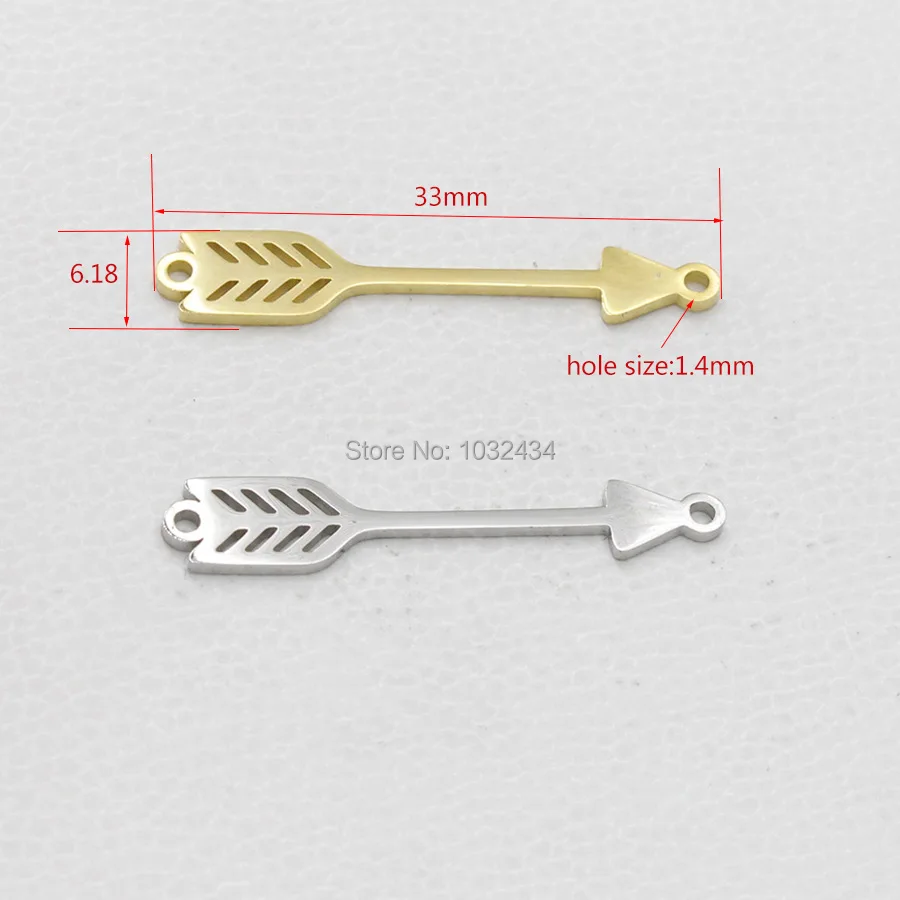 

100 pcs/lot Minimalist One Direction Arrow Pendant Stainless Steel Minimalist Bow Arrow Necklaces Pendants Jewelry Fitting