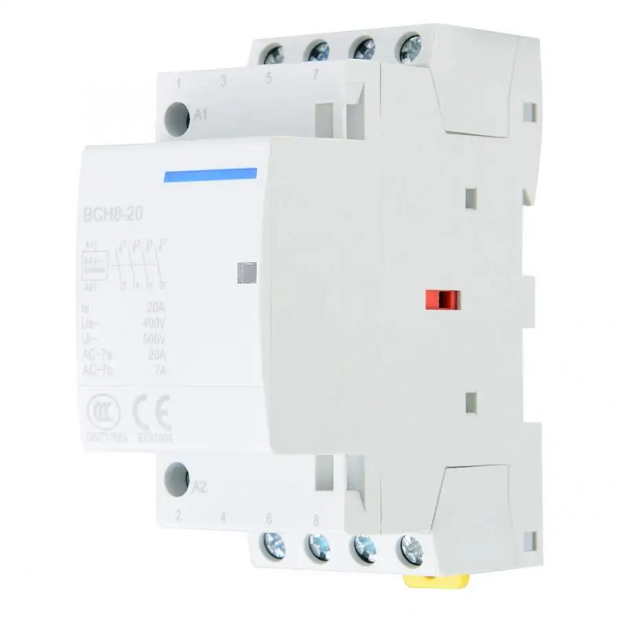 Контактор 4P 4NO 20A 24V 220 V/230 V 50/60Hz AC контактор для дома на din рейке магнитный