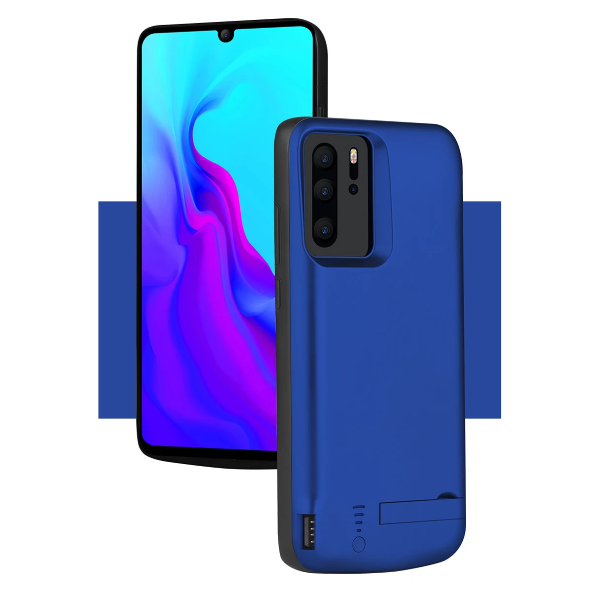 Для Huawei P30 Pro Чехол для зарядного устройства 5000 мАч Расширенный тонкий Powerbank