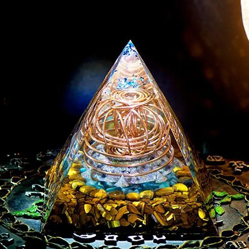 Кристаллическая Пирамида AURA REIKI Orgonite Energy Восстанавливающее Средство