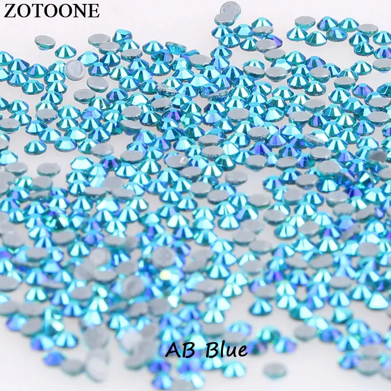 ZOTOONE 1440 шт. SS6 SS8 SS10 SS16 SS20 клей стразы горячей фиксации для одежды AB стеклянные
