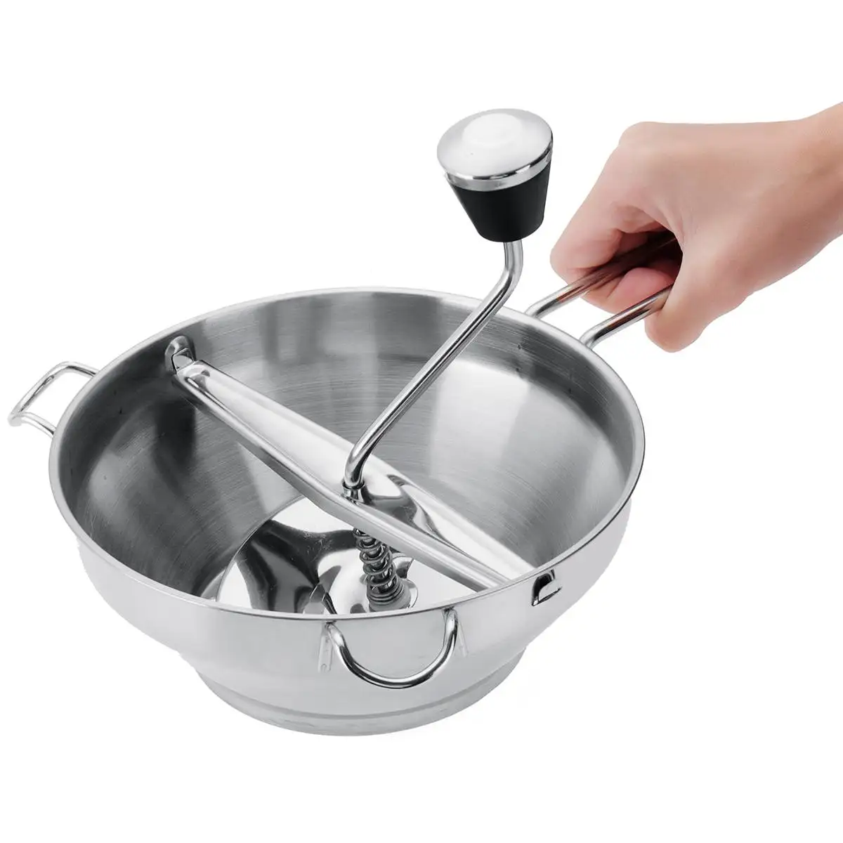 Пищевая мельница из нержавеющей стали, металлическая, для овощей/моркови/томатов/картофеля/риса, миксер, пленка, может быть обменена 19x20x30 см, кухонные инструменты