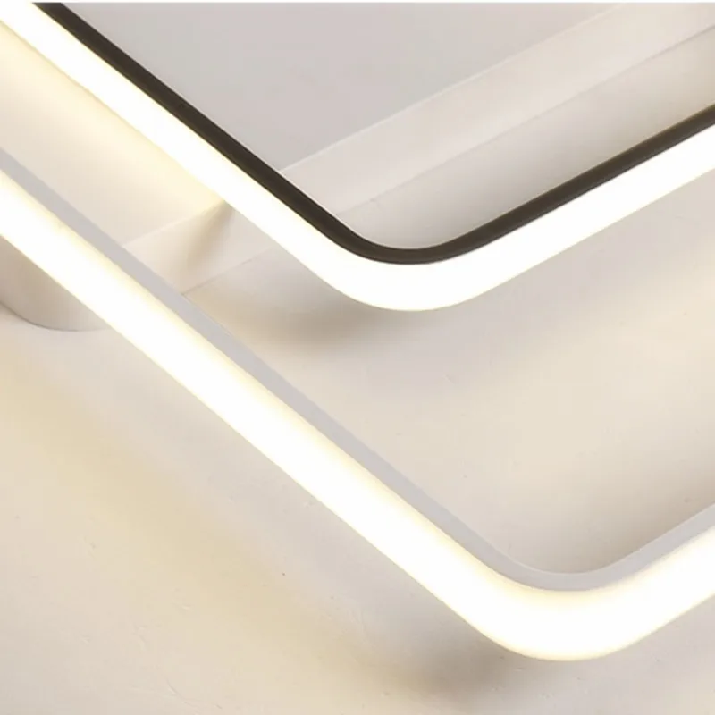 DAR Square Ceiling Lamp Modern Led Acrylic Shade Living Room Fixture Bedroom Kitchen Surface Mounted Aluminum Body Light | Освещение