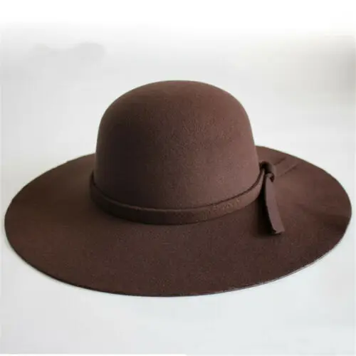 2019 Fashion New Women Girl Ladies Floppy Wide Brim Wool Felt Bowler Beach Hat Solid Sun Cap | Аксессуары для одежды