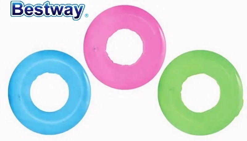 3 шт. Fo 36022 Bestway 51 см просвечивающее кольцо для плавания 20 &quotпрозрачное Надувное