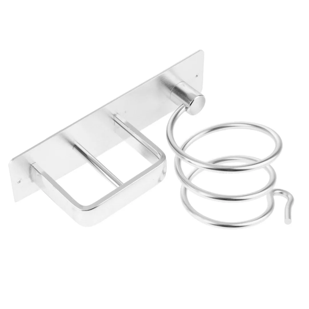 

Bathroom Hair Dryer Holder Aluminum Wall Mounted Rack Organizer Straightener Hairdryer Holder Shelf For Bathroom Tool