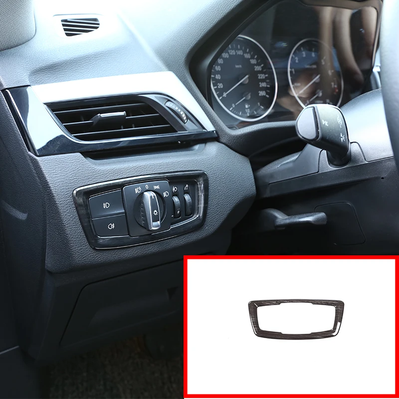 Для BMW X1 F48 2016 2019 для X2 F47 2018 черный корпус из древесины АБС пластик головной свет