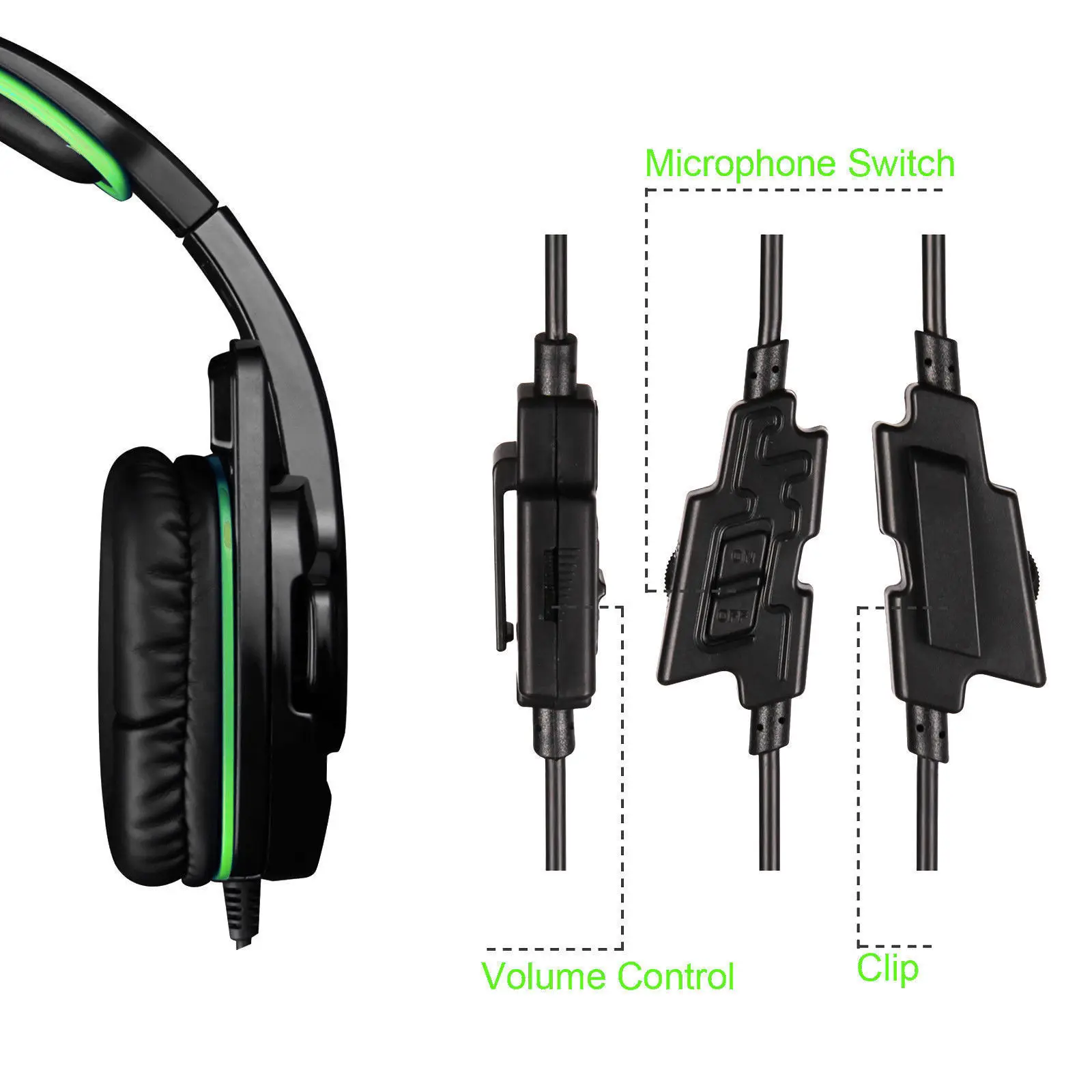 PS4 наушников SA-708GT SADES игровая гарнитура для ПК/ноутбук/Xbox 360 с микрофоном-зеленый |