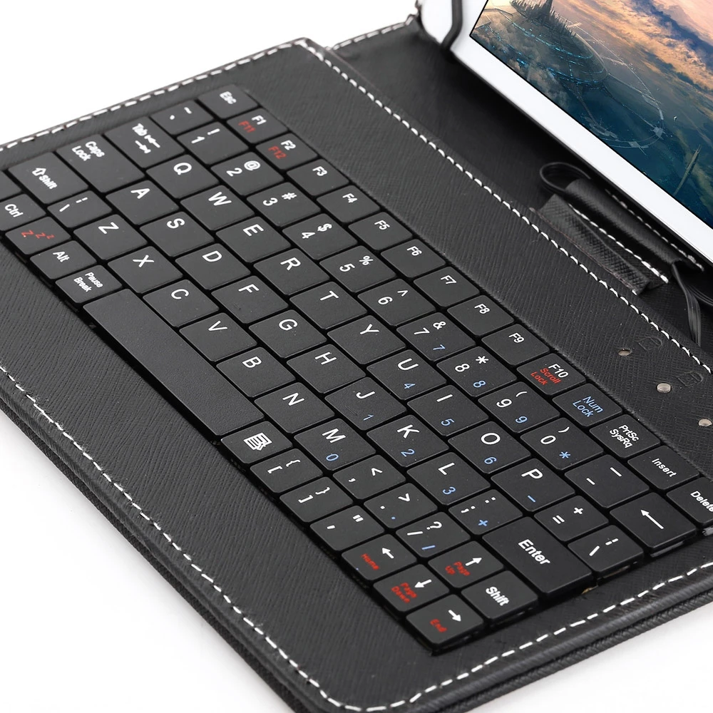 Умный чехол с клавиатурой управлением проводом Micro USB для планшета Android / Windows 10