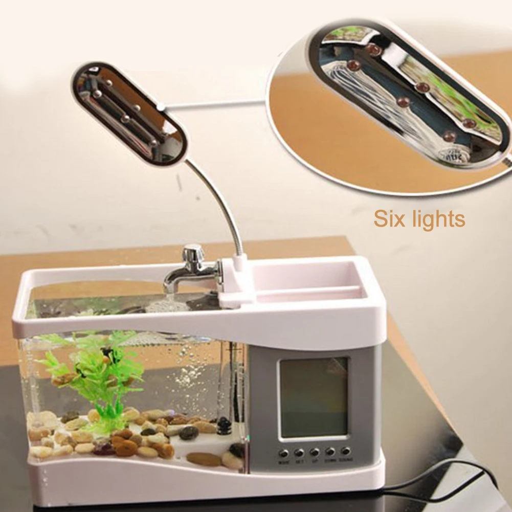 Таймер ЖК дисплей Дисплей USB Главная Аквариум маленький аквариум рабочего лампы