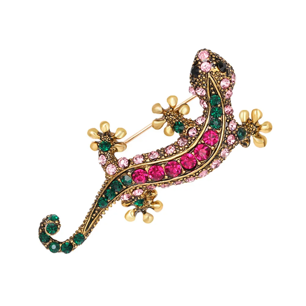 1 шт. модные броши в виде ящериц Брошь со стразами булавка нагрудник женский