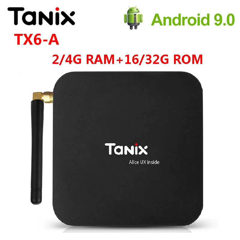 ТВ-приставка Tanix TX6-A Android 9 0 smart TV Allwinner H6 2/4 ГБ 16/32 2 4 ГГц WiFi BT4.1 поддержка 4K H.265 Bluetooth WIFI