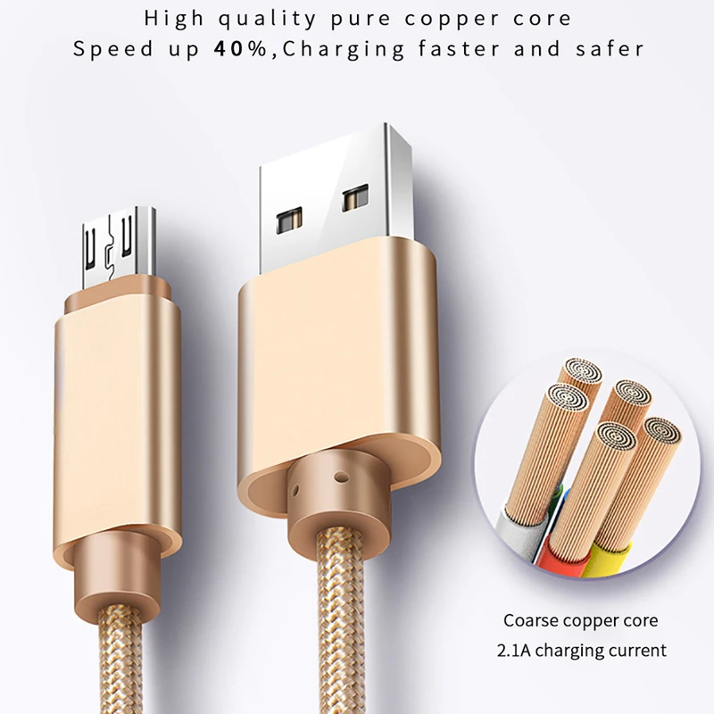 Micro USB кабель 2A Быстрая зарядка Microusb зарядное устройство шнур для Samsung Xiaomi Redmi Note 5