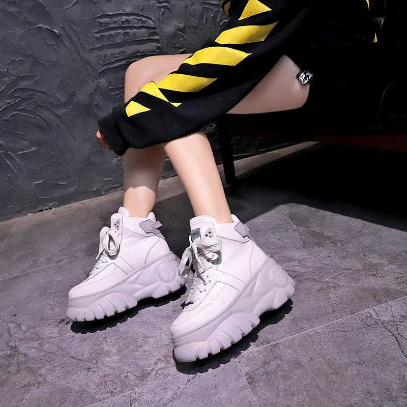 Толстая высокая обувь Осенняя повседневная с головой женские повседневные