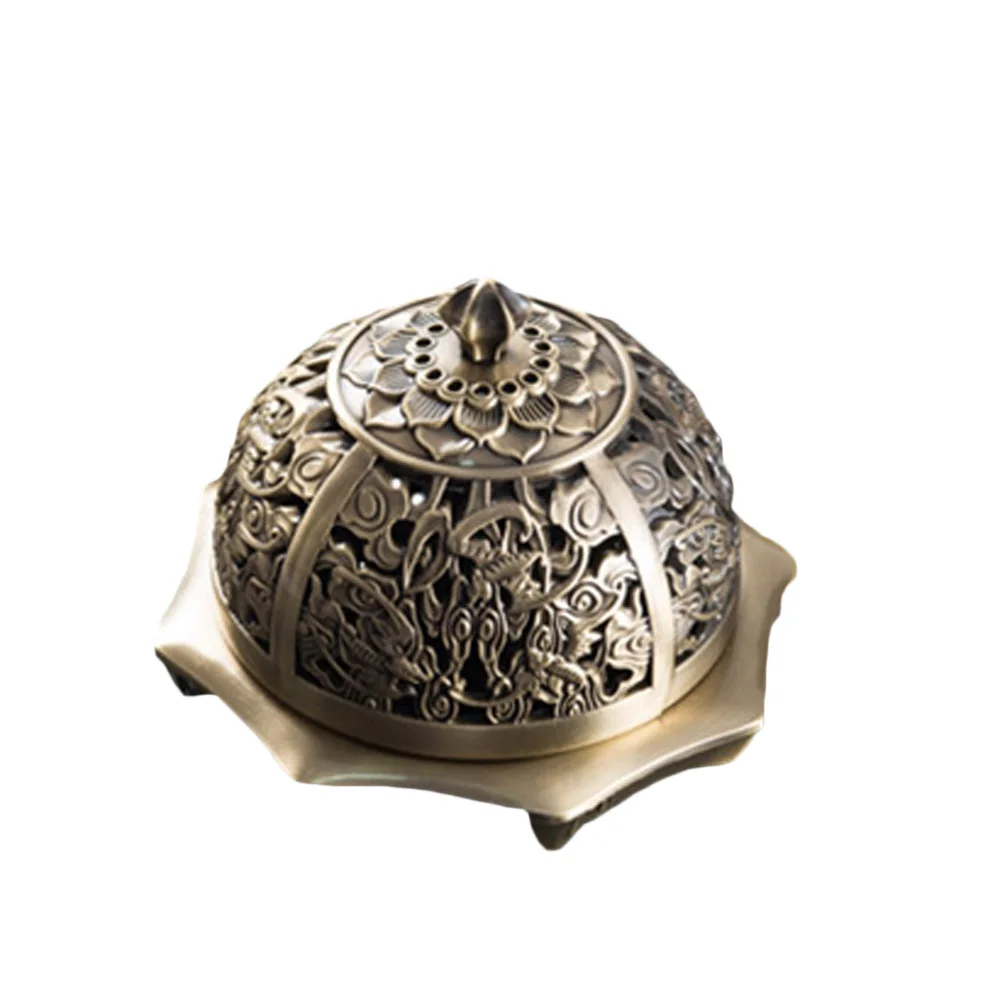 Ретро Античная имитация меди ремесло ладана катушки горелки держатель