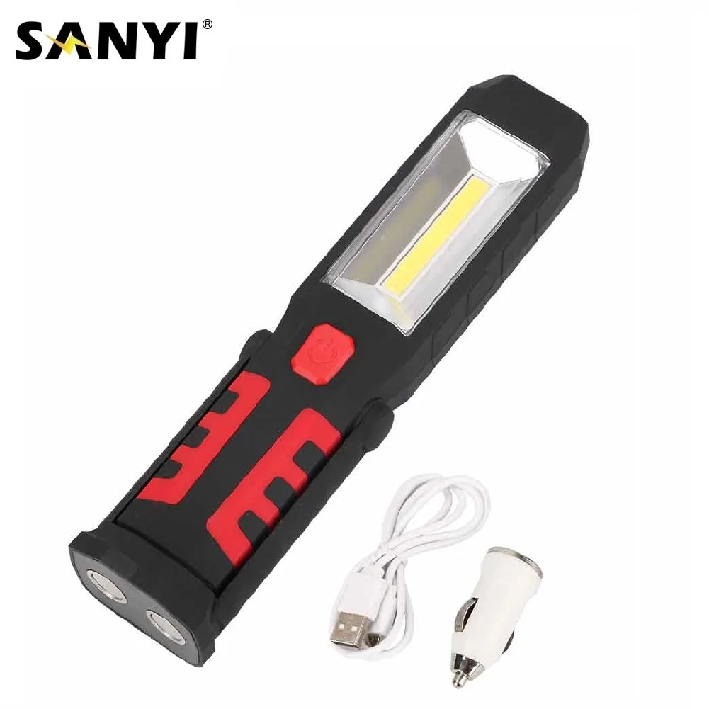 Портативный рабочий светильник 3 режима COB светодиодный вспышка USB