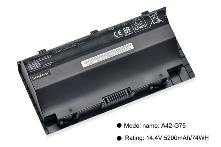 Аккумулятор Kingsener для ноутбука G75 G75V G75VM G75VW 3D G75VX A42 14 4 V 5200mAh 74WH бесплатная гарантия