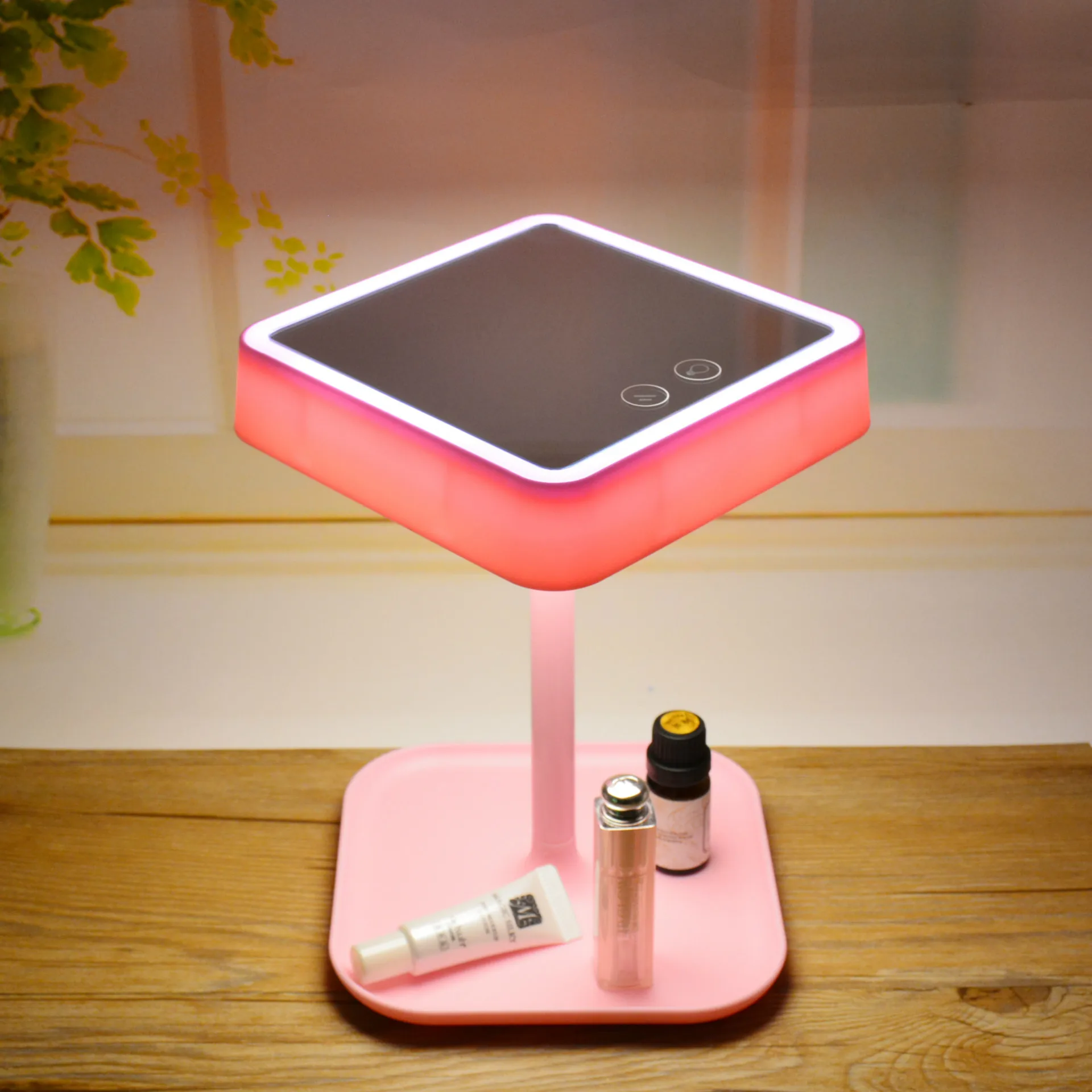 Usb Charge Led Makeup Mirror Desk Lamp Intelligence Accept More Function Touch Dresser Small Night-light | Лампы и освещение