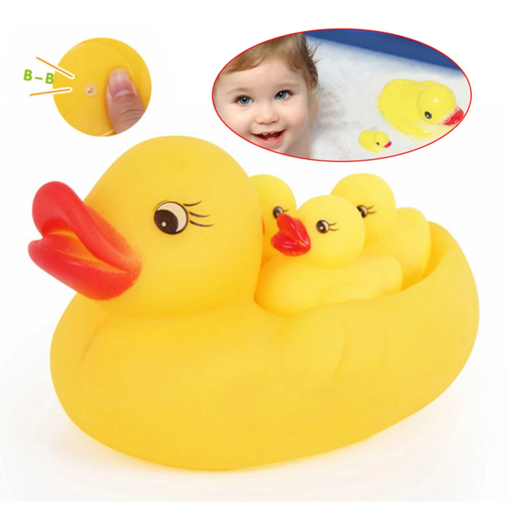 Hot Sale 4 Parts And Rubber - Llow Family Bathroom Bath Floating Duck Toy | Игрушки и хобби